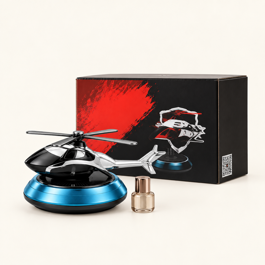 Solar Helicopter Car Air Freshener
